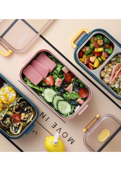Bento 1400ML Lunchbox Yeni Koleksiyon 2 Katlı Çelik Sefer Tası Yemek Kutusu indirimleri