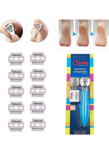 Ayak Tabanı Topuk Törpüsü 10 Yedek Bıçaklı