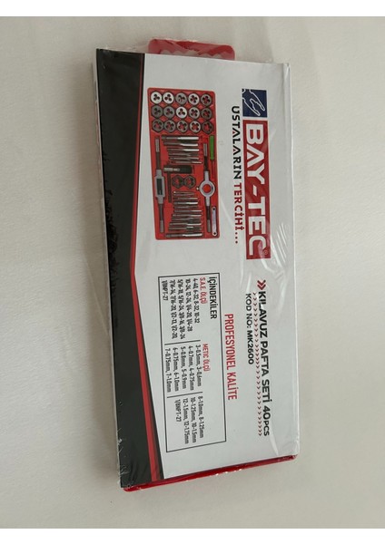 Kılavuz ve Pafta Takımı 40 Parça Metrik MK2600 modelleri