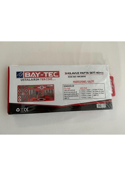 Kılavuz ve Pafta Takımı 40 Parça Metrik MK2600 indirimleri