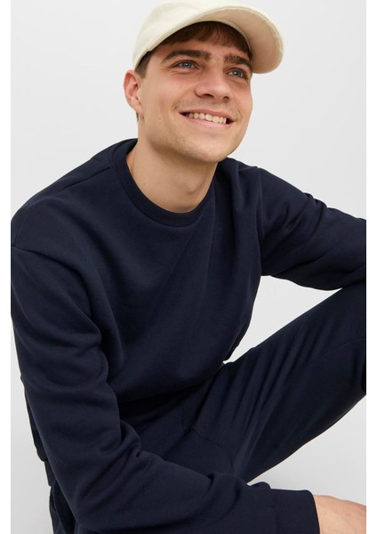 Erkek Jjebradley Bisiklet Yaka Sweatshirt 12249341 Lacivert modelleri