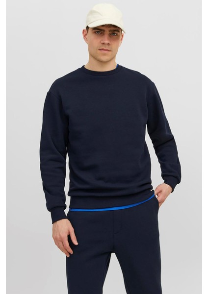 Erkek Jjebradley Bisiklet Yaka Sweatshirt 12249341 Lacivert
