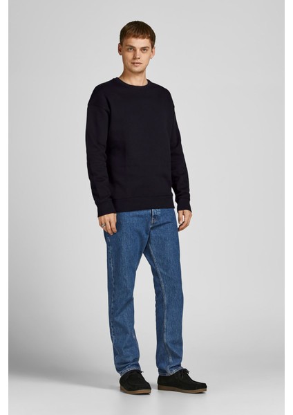 Erkek Jjebradley Bisiklet Yaka Sweatshirt 12249341 Siyah fiyatları
