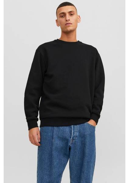 JJEBRADLEY SWEAT CREW Siyah Erkek Sweatshirt