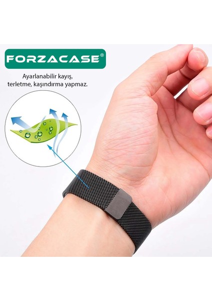 20 mm Akıllı Saatler Için Metal Mıknatıslı Kordon Kayış - FC095