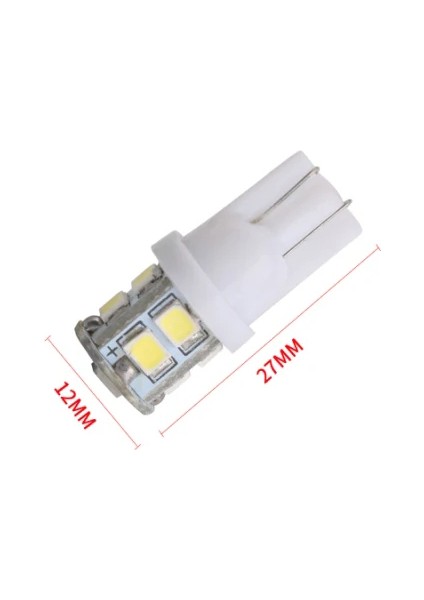 T10 LED Ampul 10 Çipli Beyaz 12 Volt