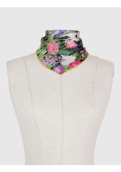 Darsena Kadın Bandana Siyah Beyaz Renkli İpek Şifon modelleri