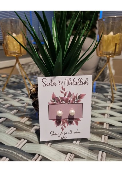 Özlemin Masal Dünyası Hediyelik Inci Küpe/ Nişan Hediyeliği/ Nikah Hediyeliği/ Söz Hediyeliği - 30 Adet Hediyelikinci Küpe