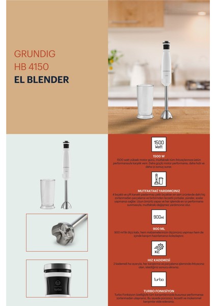 Hb 4150 1500W El Blenderı