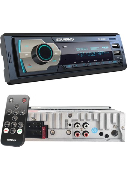 Oto Teyp 4X50W Bt/2xusb/sd/fm/aux Mobil Aplikasyon Soundmax SX-MX2H