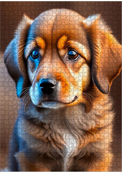 Tablomega Ahşap Mdf Puzzle Yapboz Sevimli Köpek 1000 Parça 50*70 cm