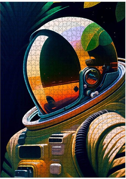 Tablomega Ahşap Mdf Puzzle Yapboz Astronot 1000 Parça 50*70 cm