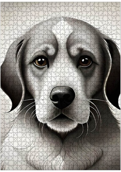 Tablomega Ahşap Mdf Puzzle Yapboz Sevimli Yavru Köpek 1000 Parça 50*70 cm