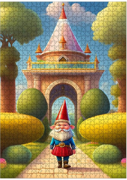 Tablomega Ahşap Mdf Puzzle Yapboz Ak Sakalı Cüce 1000 Parça 50*70 cm