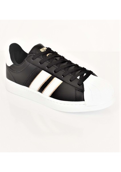 Konfores 1705-28787 Anatomik Tabanlı Süperstar Modeli Sneakers Ayakkabı - NKT01705-SIYAH Beyaz-44 modelleri