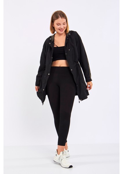 Micro Midi Siyah Kolları Detaylı Yağmurluk & Rüzgarlık fiyatları