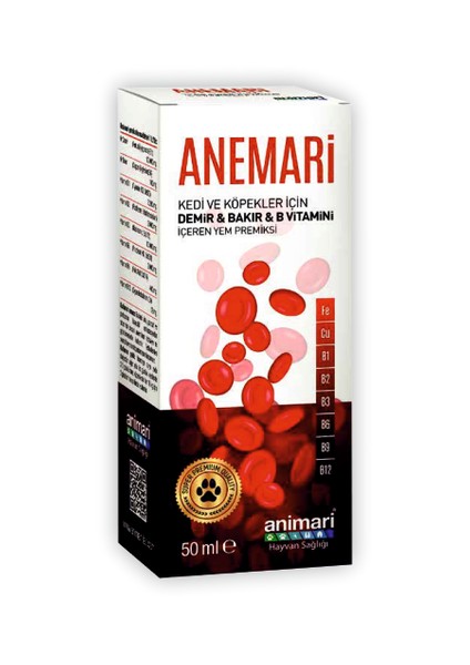 Anemari  Kedi ve Köpekler Için Demir&bakır&b Grubu Vitaminleri 50 ml