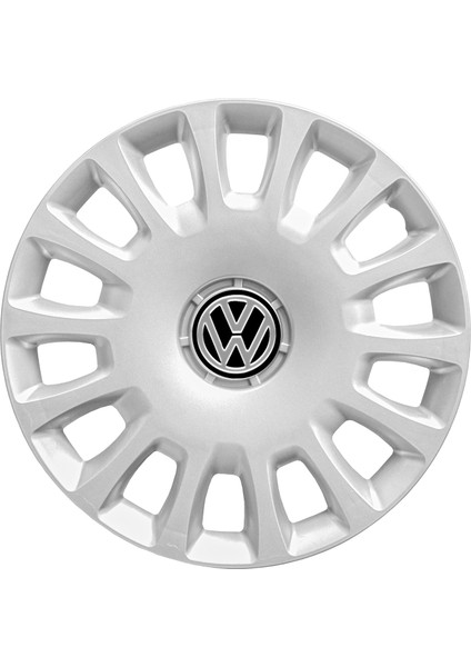 Volkswagen Caddy 14 Inç Uyumlu Jant Kapağı Amblemli Gri 4'lü Takım 144