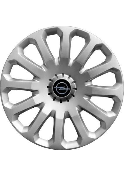 Opel Corsa D 15 Inç Jant Kapağı Amblemli Gri 4 Adet 1 Takım 121