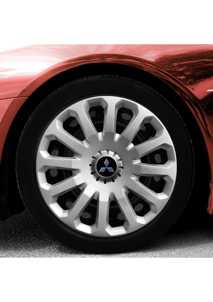 Mitsubishi Colt 15 Inç Jant Kapağı Amblemli Gri 4 Adet 1 Takım 121
