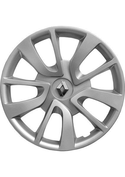 Renault Clio 4 15 Inç Jant Kapağı Amblemli Gri 4 Adet 1 Takım 101