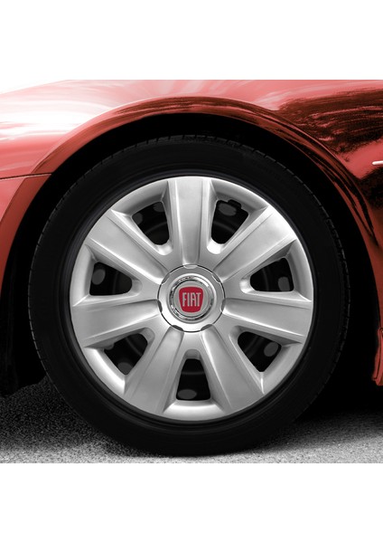 Fiat Idea 14 Inç Jant Kapağı Amblemli Gri 4 Adet 1 Takım 108