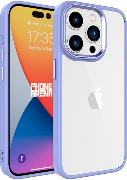 Iphone 15 Pro Kılıf Krom Silikon Arkası Şeffaf