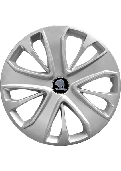 Skoda Forman 15 Inç Jant Kapağı Amblemli Gri 4 Adet 1 Takım 138