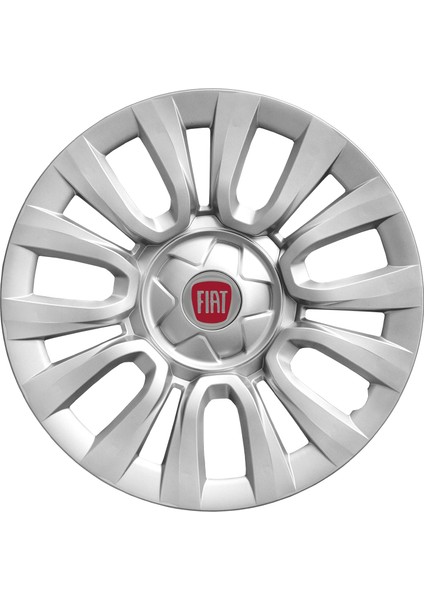 Fiat Fiorino 15 Inç Jant Kapağı Amblemli Gri 4'lü Set 109