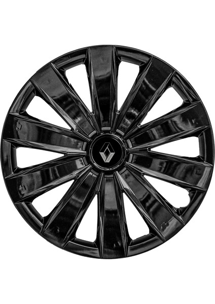 Renault Clio 4 16 Inç Jant Kapağı Amblemli Piano Black 4 Adet 1 Takım 213