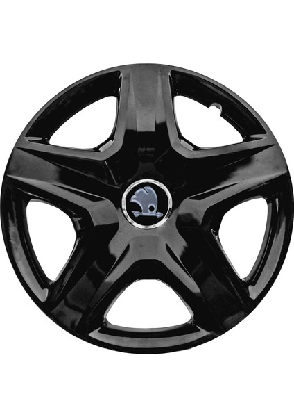 Skoda Forman 14 Inç Jant Kapağı Amblemli Piano Black 4 Adet 1 Takım 201