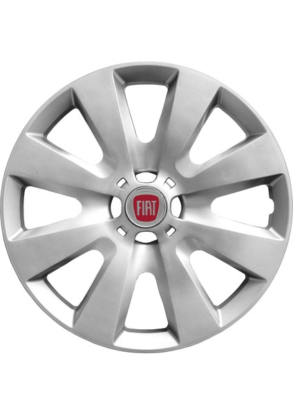 Fiat Linea 15 Inç Jant Kapağı Amblemli Gri 4'lü Set 110