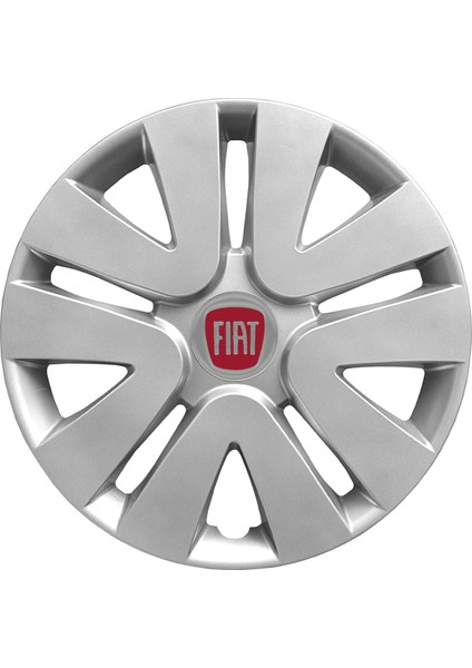 Fiat Egea 14 Inç Jant Kapağı Amblemli Gri 4'lü Set 105