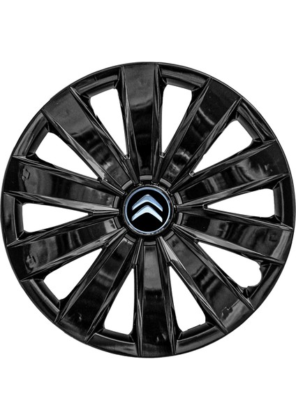 Citroen C2 16 Inç Uyumlu Jant Kapağı Amblemli Piano Black 4 Adet 1 Takım 213