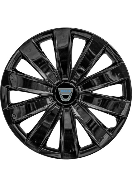 Dacia Duster 16 Inç Uyumlu Jant Kapağı Amblemli Piano Black 4 Adet 1 Takım 213