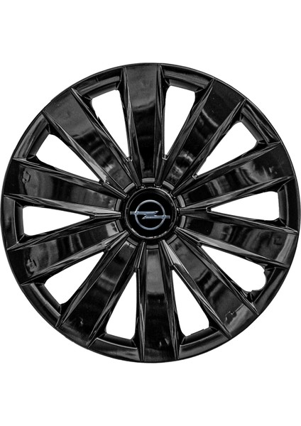 Opel Corsa E 16 Inç Uyumlu Jant Kapağı Amblemli Piano Black 4 Adet 1 Takım 213
