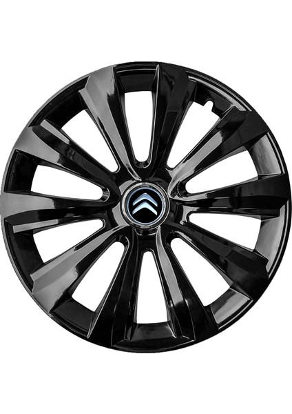 Citroen Bx 16 Inç Uyumlu Jant Kapağı Amblemli Piano Black 4 Adet 1 Takım 214