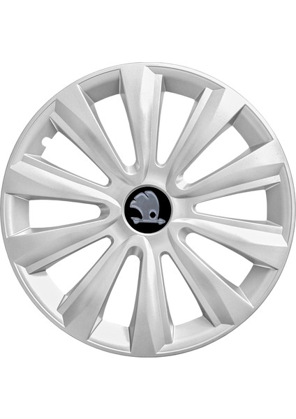 Skoda Forman 16 Inç Uyumlu Jant Kapağı Amblemli Gri 4 Adet 1 Takım 143