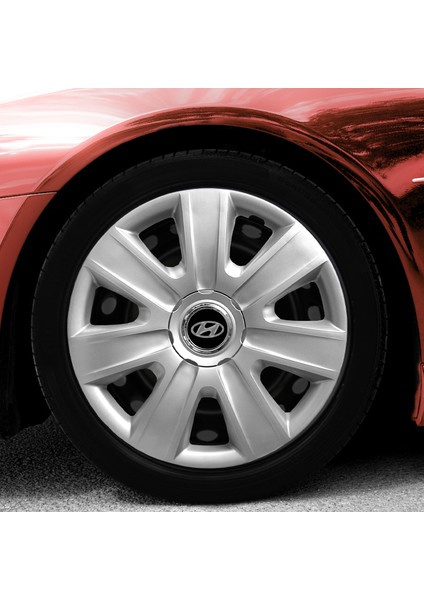 Hyundai Elentra 13 Inç Uyumlu Jant Kapağı Amblemli Gri 4 Adet 1 Takım 107