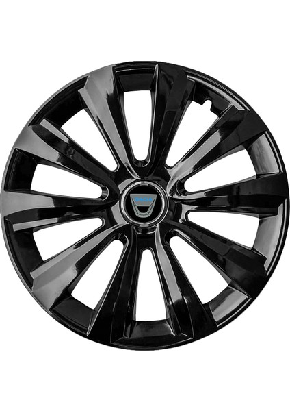 Dacia Duster 16 Inç Uyumlu Jant Kapağı Amblemli Piano Black 4 Adet 1 Takım 214