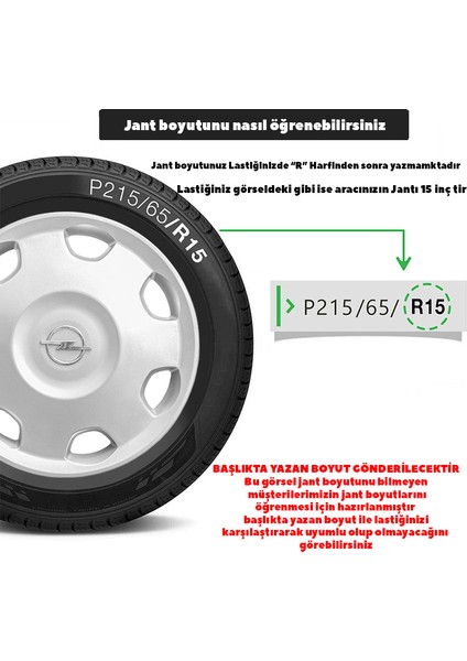 Opel Corsa C 13 Inç Uyumlu Jant Kapağı Amblemli Gri 4 Adet 1 Takım 157