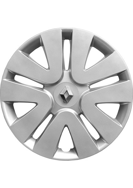 Renault Clio 1 13 Inç Jant Kapağı Amblemli Gri 4'lü Set 104