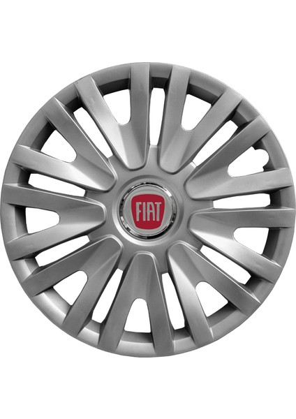 Fiat Fiorino 15 Inç Uyumlu Jant Kapağı Amblemli Gri 4 Adet 1 Takım 124