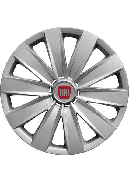 Fiat Multipla 16 Inç Jant Kapağı Amblemli Gri 4'lü Set 132