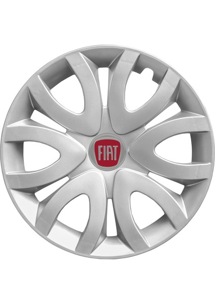 Fiat Brava 15 Inç Jant Kapağı Amblemli Gri 4'lü Set 139