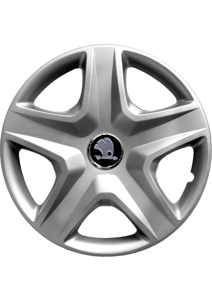 Skoda Forman 15 Inç Jant Kapağı Amblemli Gri 4'lü Set 119