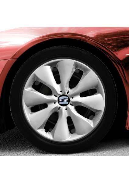Seat Leon 15 Inç Jant Kapağı Amblemli Gri 4'lü Set 133