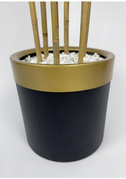Yapay Bambu Ağacı 170CM Siyah Metal Saksıda Gold fırsatları