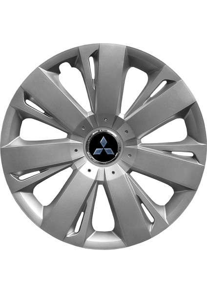 Mitsubishi Carisma 15 Inç Jant Kapağı Amblemli Gri 4'lü Set 114
