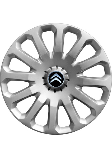 Citroen Berlingo 15 Inç Jant Kapağı Amblemli Gri 4'lü Set 121